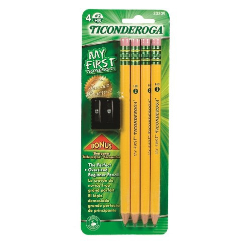 STATIONERY Pencil My First Ticonderoga #2 HB 4PCS Pencils with Sharpener 33309