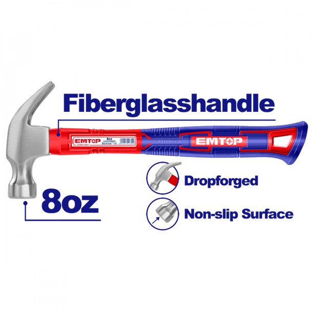 HAMMER CLAW 8oz EMTOP EHAMCH0801