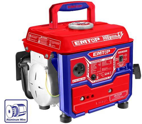GENERATOR EMTOP 800W ULGGRR0821 PULL START