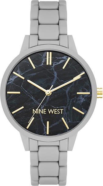 Watch Women Nine West Rubberized Bracelet Grey 2726MAGY