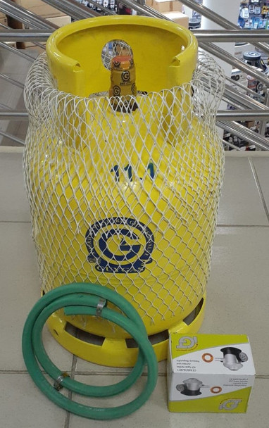 GAS GUYGAS (TEX) BOTTLE + GAS + ADAPTOR + HOSE + 2CLIPS COMPLETE KIT