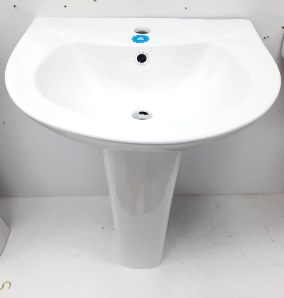 SINK WARE W/PEDESTAL WHITE 20" X 16.5" GUANMA 1 HOLE