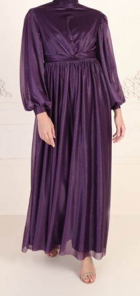 Dress Evening Shimmer Purple