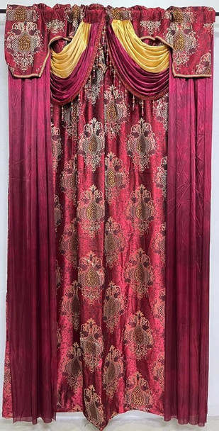 CURTAIN YC2106-1121 60X90" POLYESTER LUCKY HOUSE