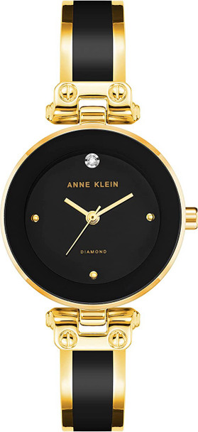 Watch Women Anne Klein Genuine Diamond Dial Bangle 1980BKGB