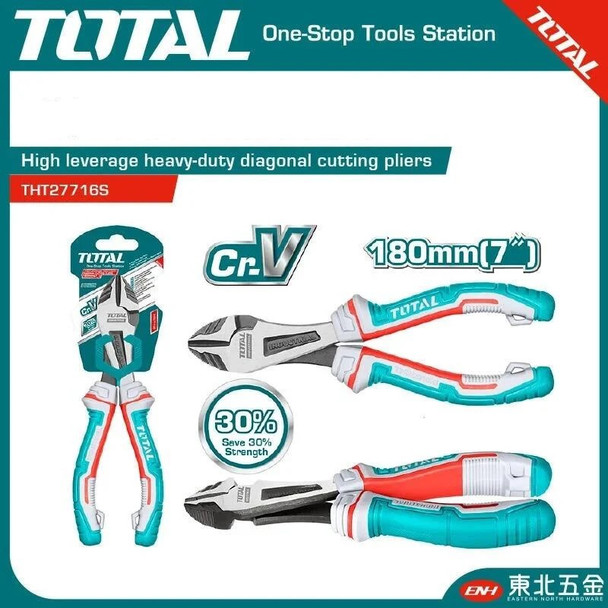 PLIERS NIPPER 7" TOTAL THT27716S DIAGONAL