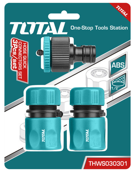 HOSE CONNECTOR SET 3PCS TOTAL THWS030301 QUICK