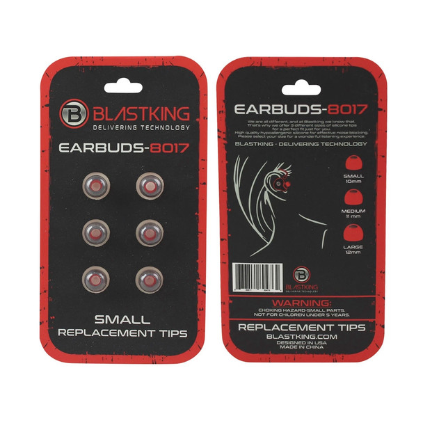 REPLACEMENT TIPS EARBUDS BLASTKING IBKE-EARBUDS-8017-RTS SMALL 10MM SILICONE EARPLUGS