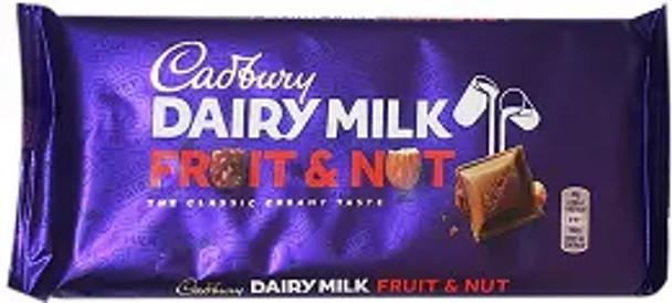 CADBURY DAIRY MILK FRUIT & NUT CHOCOLATE 180g