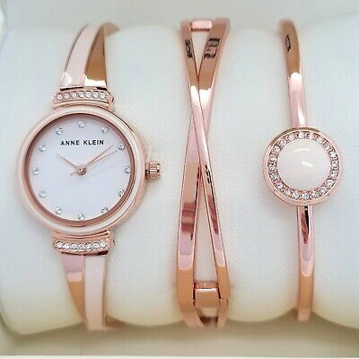 Watch Women Anne Klein Set w/bracelet 3pcs 3292LPST
