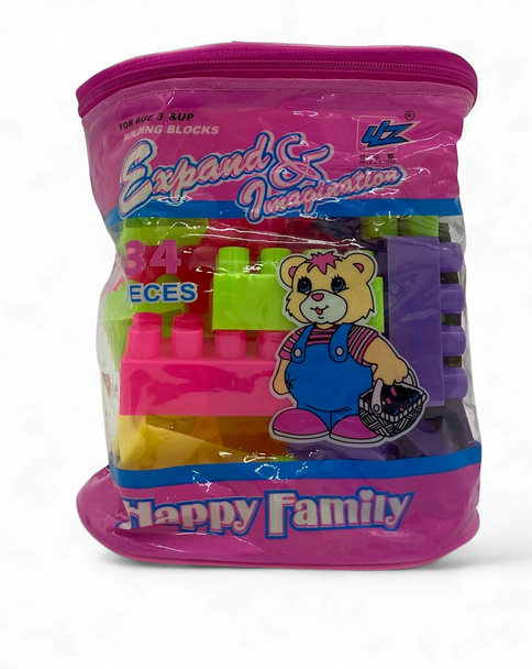 Toy Blocks expand & Imagination Happy Family 34PCS R158