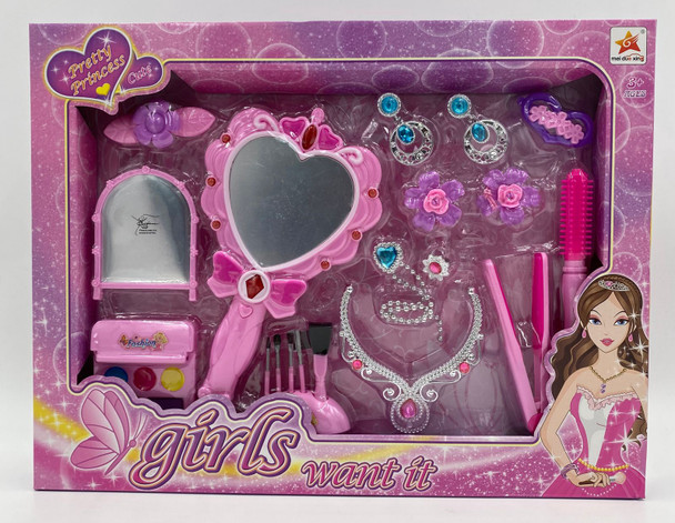 Toy Beauty Play Set Girls Want It Pretty Princess Cute DV038