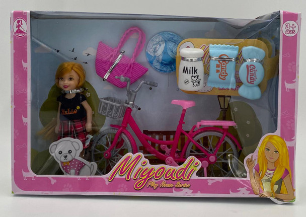 Toy Doll Play House Set Bicycle Miyoudi R017