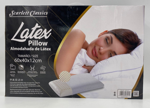 PILLOW SCARLETT CLASSICS LATEX SCR-2517 60X40X12CM