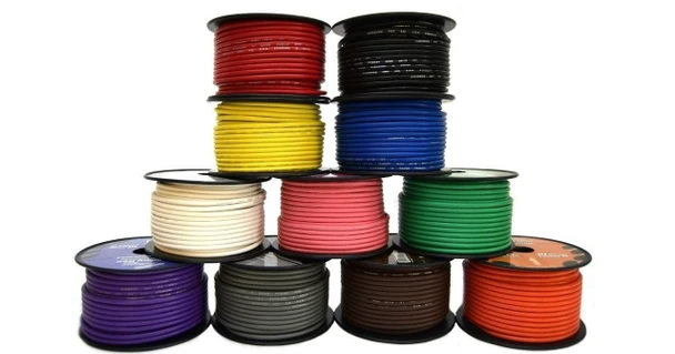 CABLE AUTO PRIMARY WIRE 14G AP-14-100 COLORS AUDIO PIPE SOLD PER 100FT ROLL