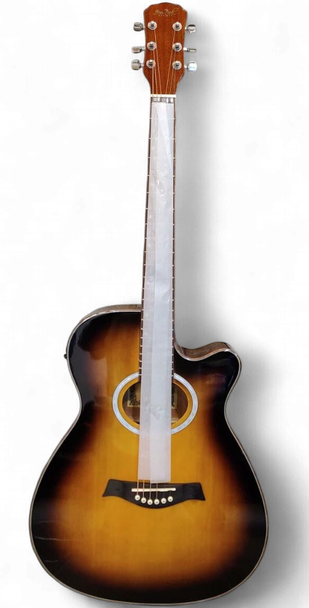 GUITAR JEAN PAUL JPCXS50CET-YB GLOSSY YELLOW BURST 39" ACOUSTIC ELECTRIC CUTAWAY STEEL STRINGS