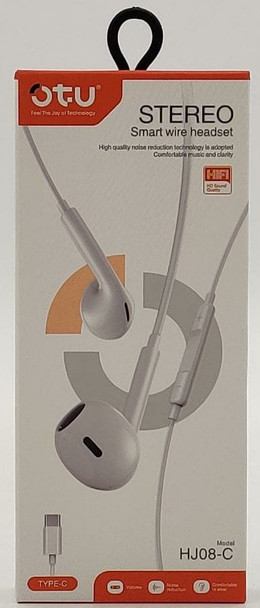 HEADPHONES & MIC OTU HJ08-C SMART WIRE HEADSET TYPE-C