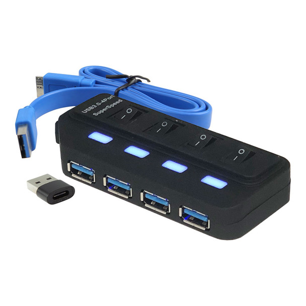 COMPUTER USB HUB 4 PORT USB 3.0 BLASTKING IBK-HUB4-USB