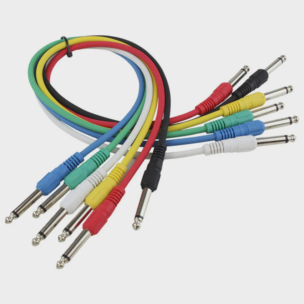 LEAD 1/4 MALE MONO TO 1/4 MALE MONO 17" IBKE-CPCM-17 BLASTKING TS MONO PATCH 6PCS PACK