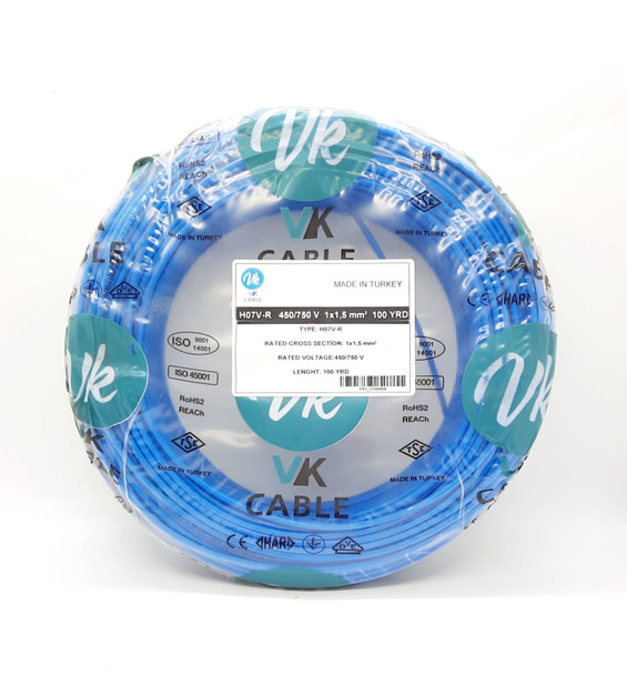 CABLE 1.5MM 1C TURKEY VK BLUE ROLL