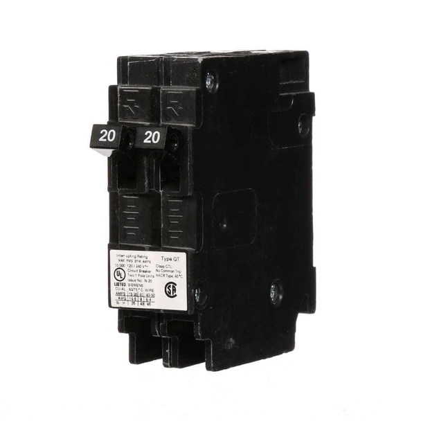BREAKER 20/20AMPS DUPLEX SIEMENS