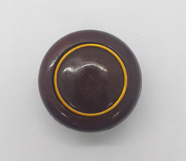 DRAW KNOB 107 BURGUNDY W/GOLD RING