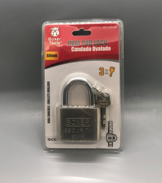 PADLOCK BOXER 60MM NT1439-60 CHROME