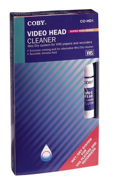 VIDEO VHS HEAD CLEANER COBY CO-HD1 WET OR DRY