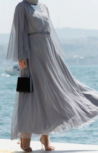 Dress Evening Grey  / Lilac / Pink