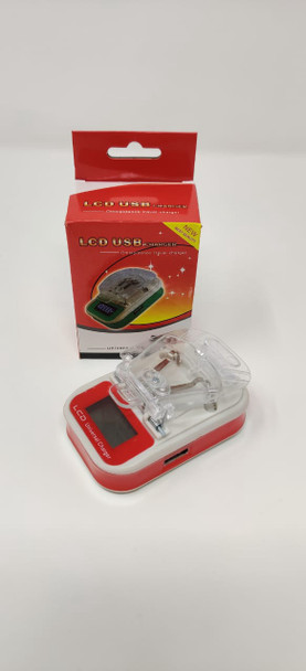 CHARGER UNIVERSAL TRAVEL BATTERY CLIPS WITH LCD