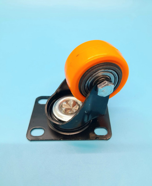 WHEEL COASTER 1 1/2" SWIVEL ORANGE