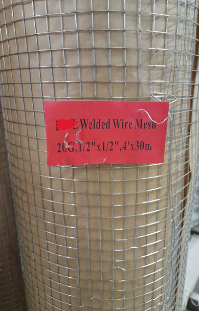 MESH 1/2" X 4FT GALVANIZED 19G 100FT ROLL