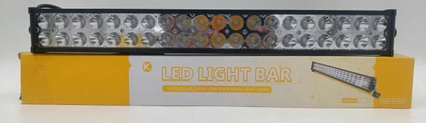 LAMP LED CAR J.F.N.V 120W WHITE & YELLOW SOLID & FLASHERS 4IN1 40LED 9-36V DC LED LIGHT WORK BAR YELLOW BOX