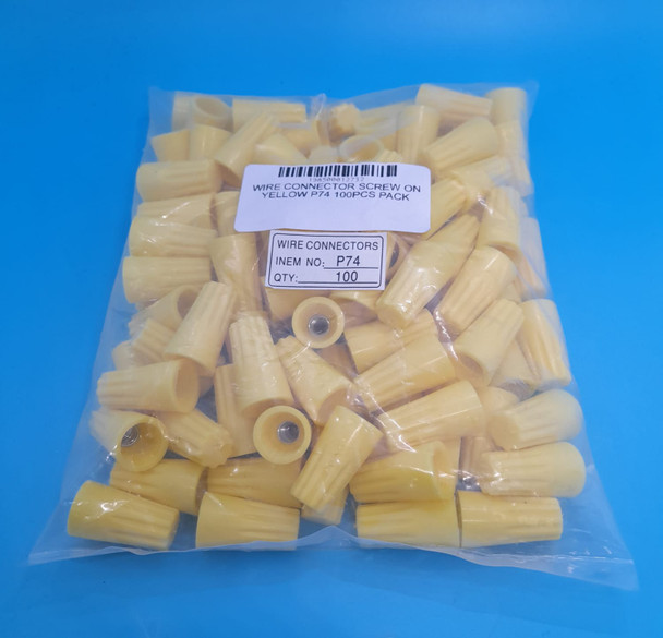 WIRE CONNECTOR SCREW ON YELLOW P74/P4 100PCS PACK