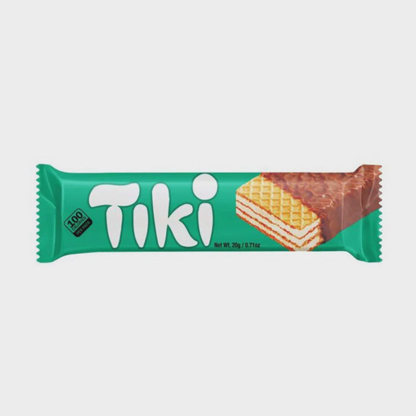 CHARLES TIKI GREEN COATED WAFER WITH COCONUT CREAM FILLING