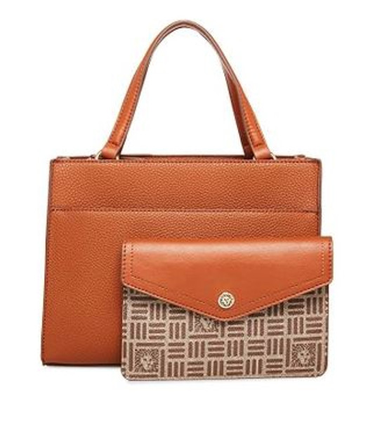 Bag Anne Klein Satchel w/pouch Saddle