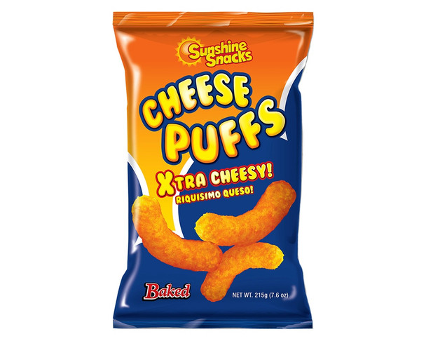 SUNSHINE SNACKS CHEESE PUFF XTRA CHEESY 56g 2oz
