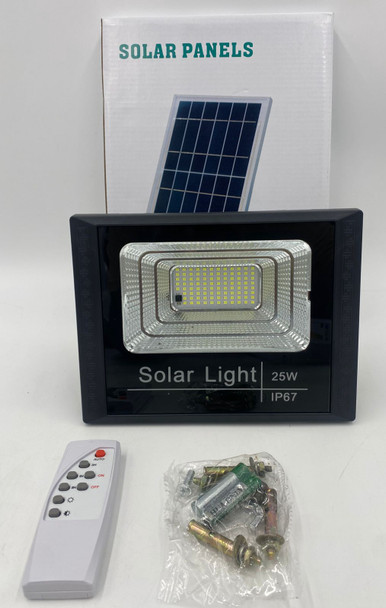 LAMP LED SOLAR FLOOD 25W IP67 WITH SOLAR PANEL