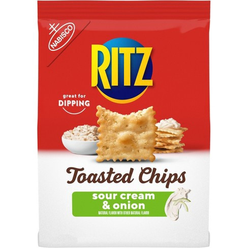 NABISCO RITZ SOUR CREAM & ONION TOASTED CHIPS 8.1oz 229G