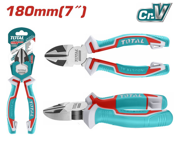 PLIERS NIPPER 7" TOTAL THT230706 DIAGONAL CUTTING