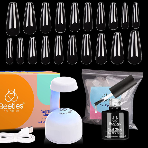 Nail Beetles Extension Set w/mini Lamp & Glue