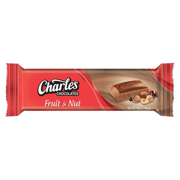 CHARLES CHOCOLATE FRUIT & NUT 50g
