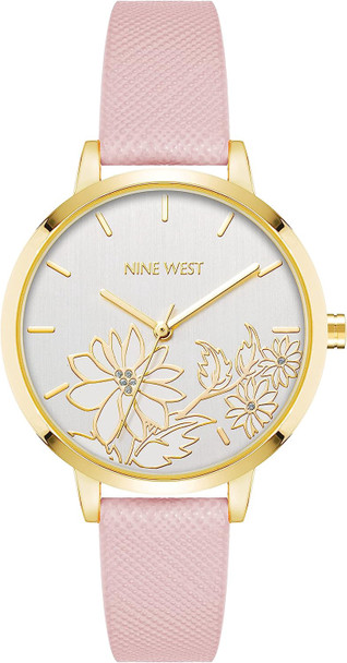 Watch Women Nine West Strap Floral Pink /Grey 2884