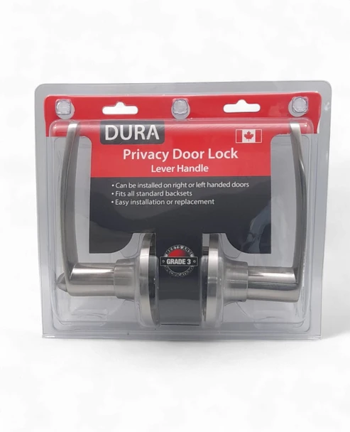 LOCK DURA PRIVACY LEVER SN 6491BK-SNVP