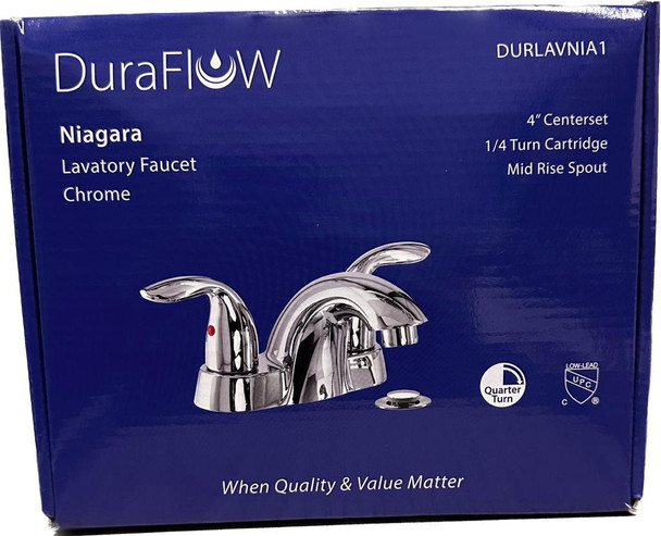 FAUCET DURAFLOW NIAGARA DURLAVNIA1 WITH POP UP WASTE