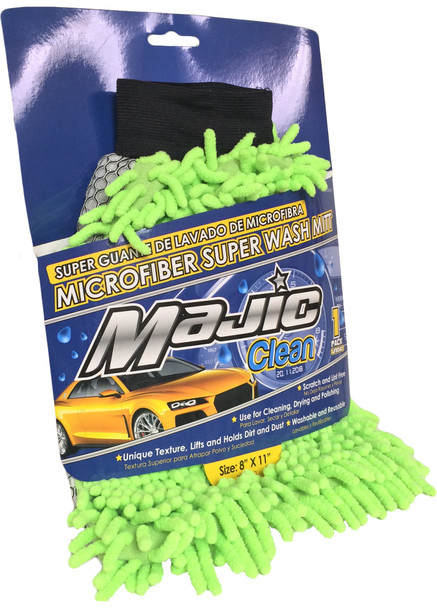 CLEANING CLOTH MICROFIBER MAJIC 411 1PCS PACK 8" X 11" SUPER WASH MITT