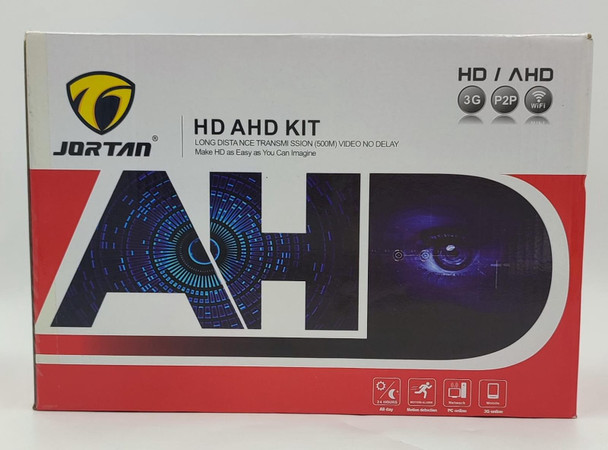 SECURITY CAMERA KIT 4-PORT DVR JORTAN 6356AHD-4 FULL HD CCTV AHD KIT