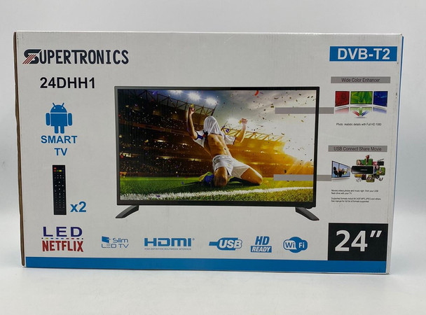 TELEVISION SUPERTRONICS 24" 24DHH1 DVB-T2 SMART TV LED