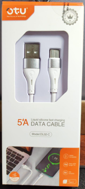 CHARGER CABLE USB OTU DL02-C 1M TYPE-C 5A FAST CHARGING DATA CABLE LIQUID SILICONE