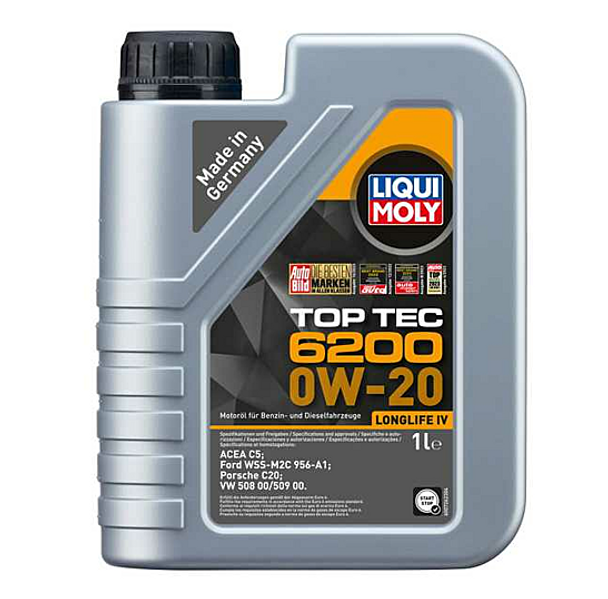 OIL LIQUI MOLY TOP TEC 6200 0W-20 1L LONGLIFE IV 20787